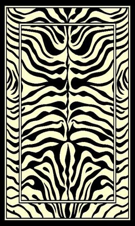 5 X 8 ZEBRA SKIN RUG