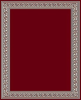 5 X 8 TAJ GREEK KEY BURGUNDY RUG