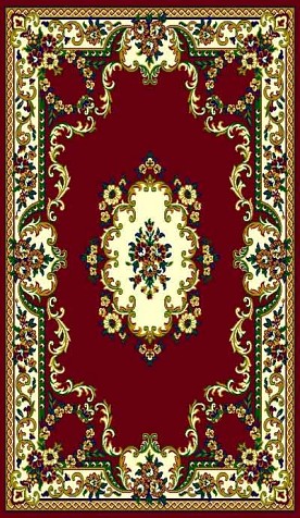 5 X 8 TAJ 112 BURGUNDY RUG