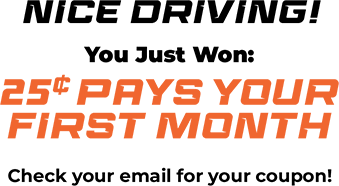 25 Cents Pays Yours First Month.